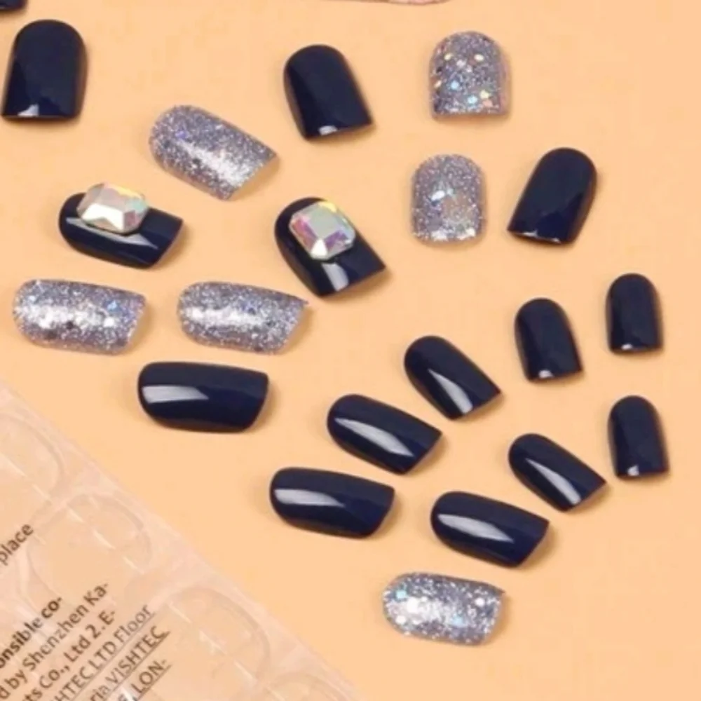 2/$16 3D Rhinestone & Glitter Press On Nails